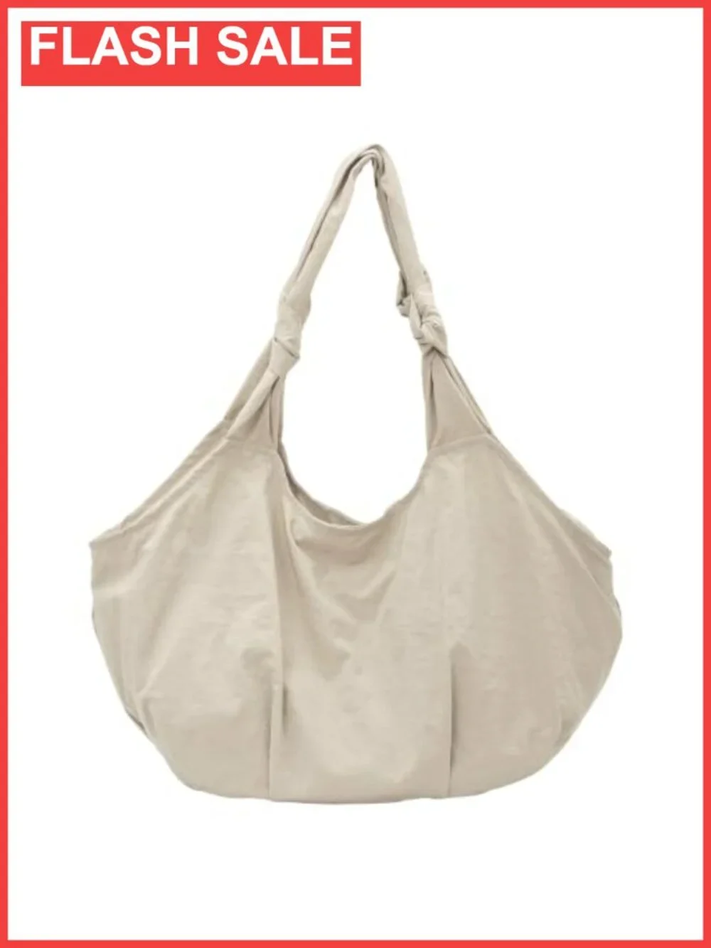 Nylon Slouchy Knotted Hobo Shoulder Bag Multi-Pocket Everyday Purse